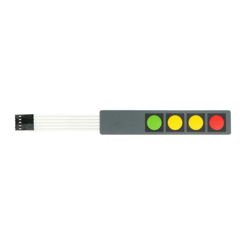 Membrane Switch Keypad 4 Key red/yellow/yellow/green