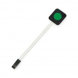 Membrane keypad - 1 green key - self-adhesive