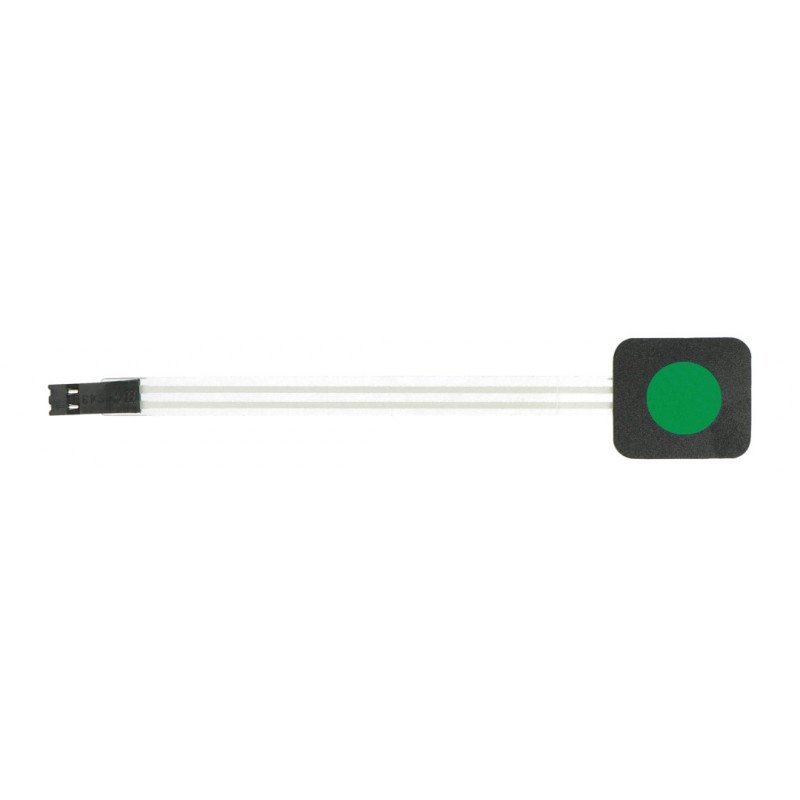 Membrane keypad - 1 green key - self-adhesive