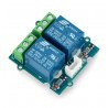 2-channels relay Grove with optoisolation - 10A/250VAC - coil 5V + clear case - zdjęcie 3