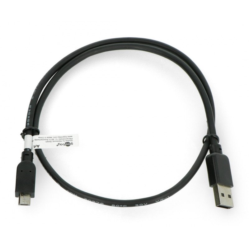 MicroUSB cable B - A 2.0 Hi-Speed Goobay black - 0.6 m