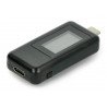 Keweisi USB tester KWS-1802C current and voltage meter from USB port C - black - zdjęcie 5