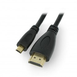 MicroHDMI cable - HDMI v1.4 Natec Extreme media black - 1.8m