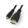 MicroHDMI cable - HDMI v1.4 Natec Extreme media black - 1.8m - zdjęcie 1