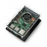 Raspberry Pi 4B box V2 for DIN rail - black and transparent + fan - zdjęcie 1