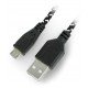 Kabel micro USB 1m czarny oplot