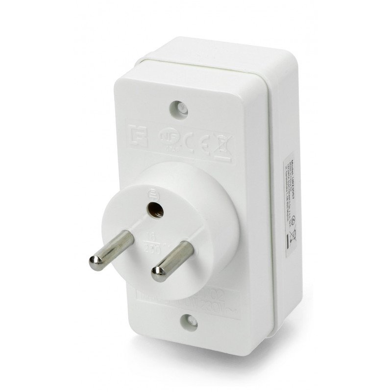 Double socket extension piece AC 230V - 2 round