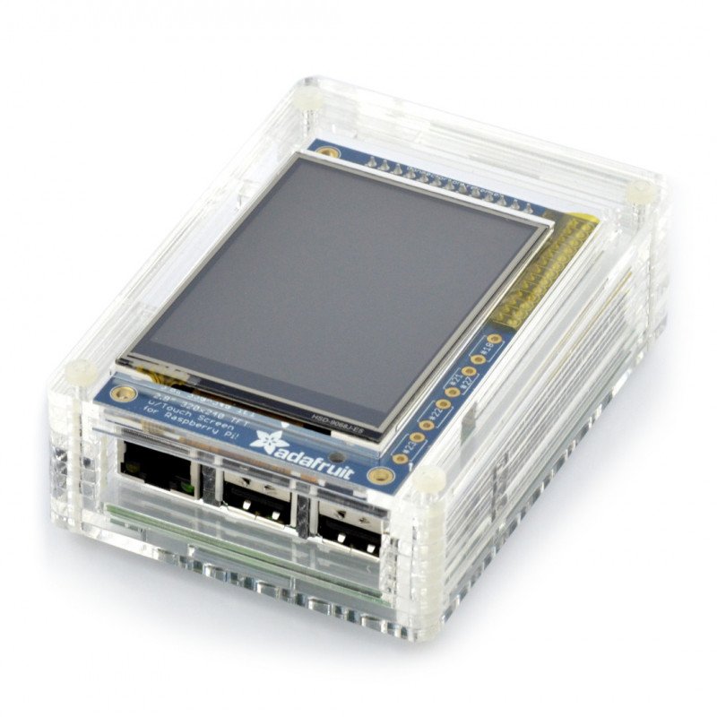 Case for Raspberry Pi B + and PiTFT screen - transparent_