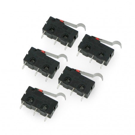 Limit switch mini with lever - WK621 - 5 pcs. Limit switch mini with lever - WK621 - 5 pcs.