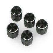 Potentiometer knob GCL15 black - 6 / 15mm - 5 pcs.