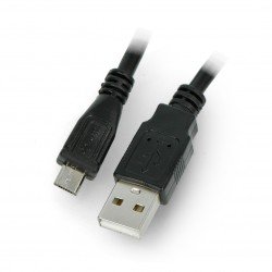 MicroUSB B - A 2.0 cable Lanberg black - 1m