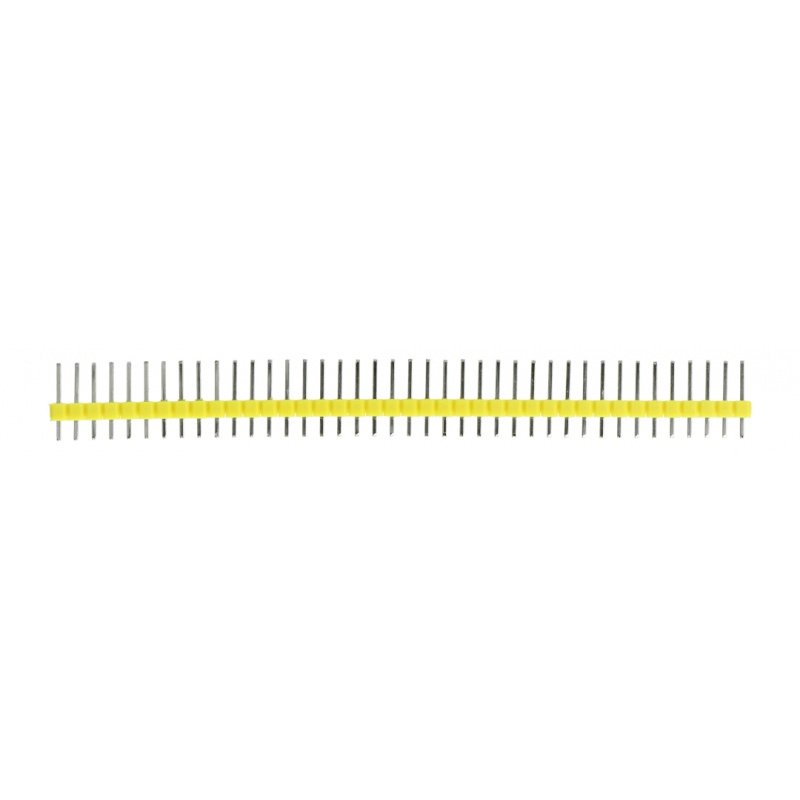 Goldpin plug 1x40 straight 2.54mm raster - yellow - 10pcs.