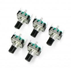 Encoder with button - 24 impulse 12mm - EC12 vertical - 5pcs.