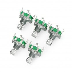 Encoder with button - 20 impulse 12mm - EC11 vertical - 5pcs.