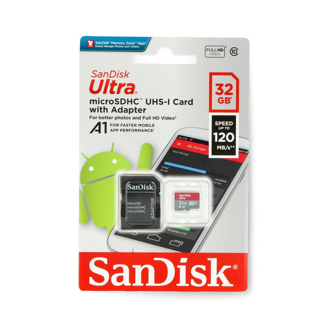 Memory card SanDisk Ultra 653x microSD 32GB 120MB / s UHS-I
