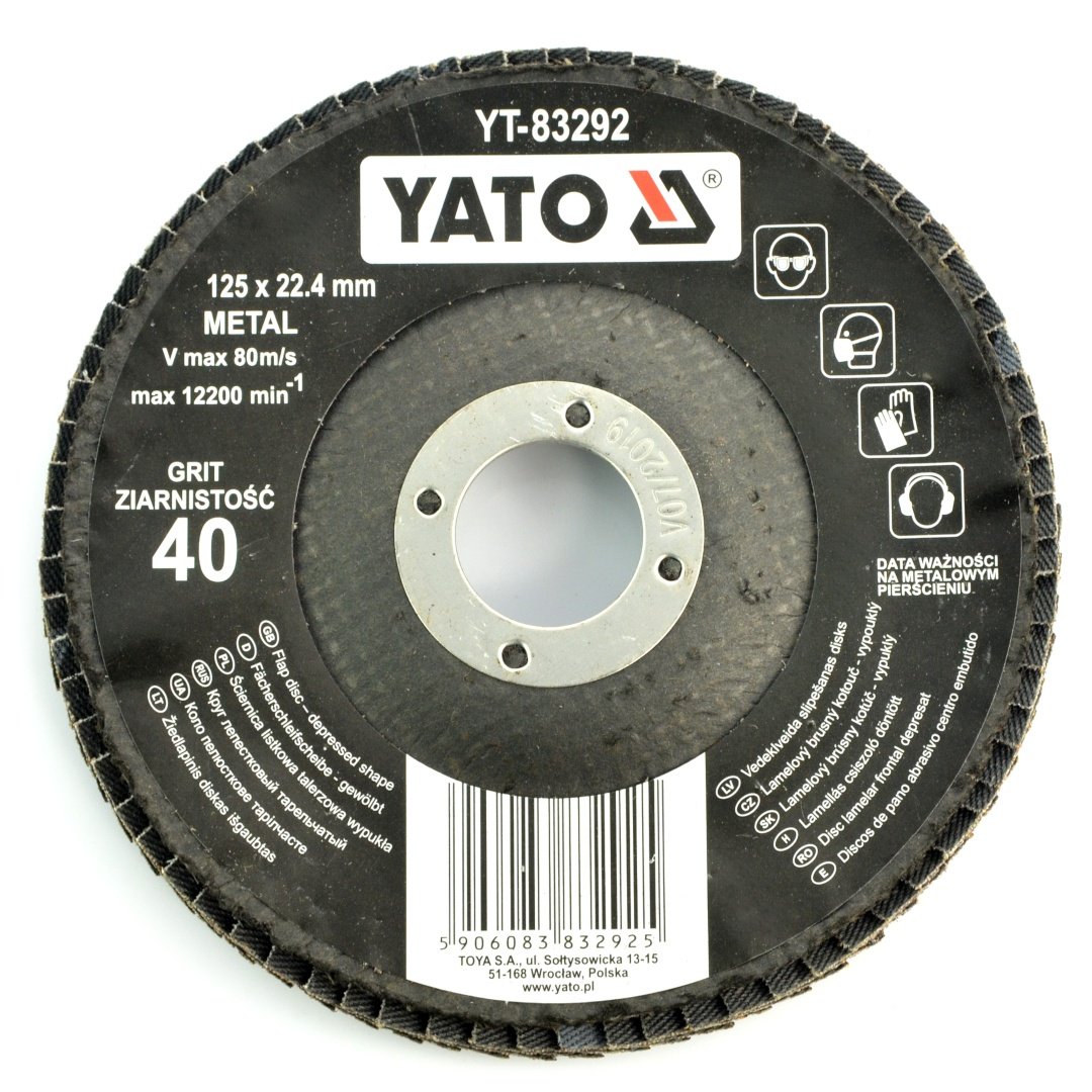Flap wheel Yato YT-83292 - convex - 125x8mm