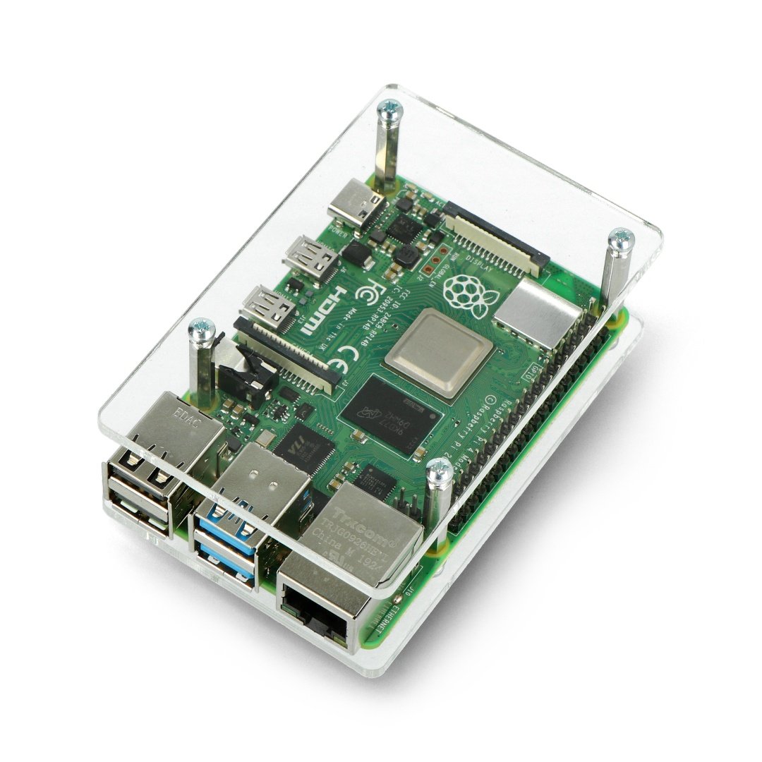 Boitier Raspberry Pi Modèle 3 B+ en Kit pour ecran 3.5 (Transparent)
