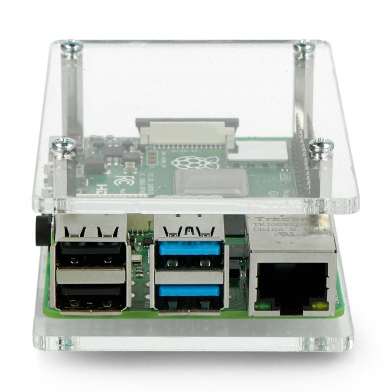 Case for Raspberry Pi 4B/3B+/3B/2B - transparent open