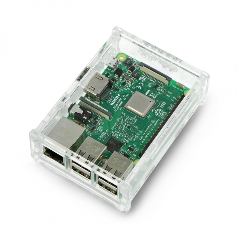 Case Raspberry Pi Model 3B+/3B/2B - transparent