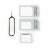 Adapter for micro and nano SIM cards with a key - white - zdjęcie 1