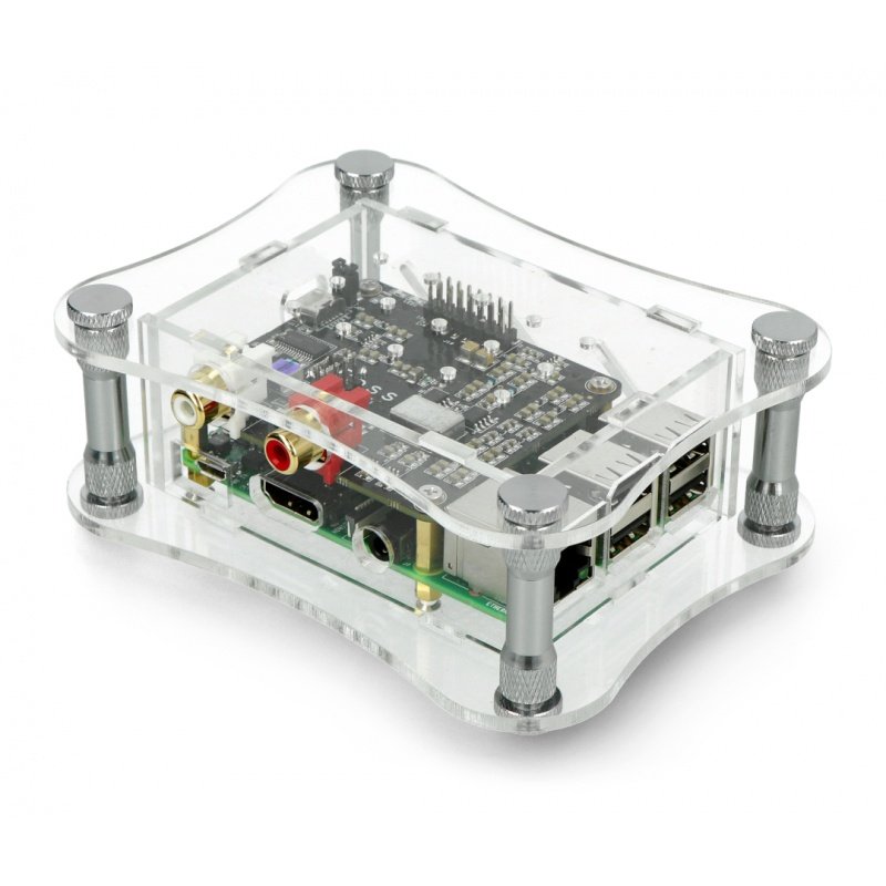 Case Raspberry Pi 3/2 and for Allo Boss acrylic transparent