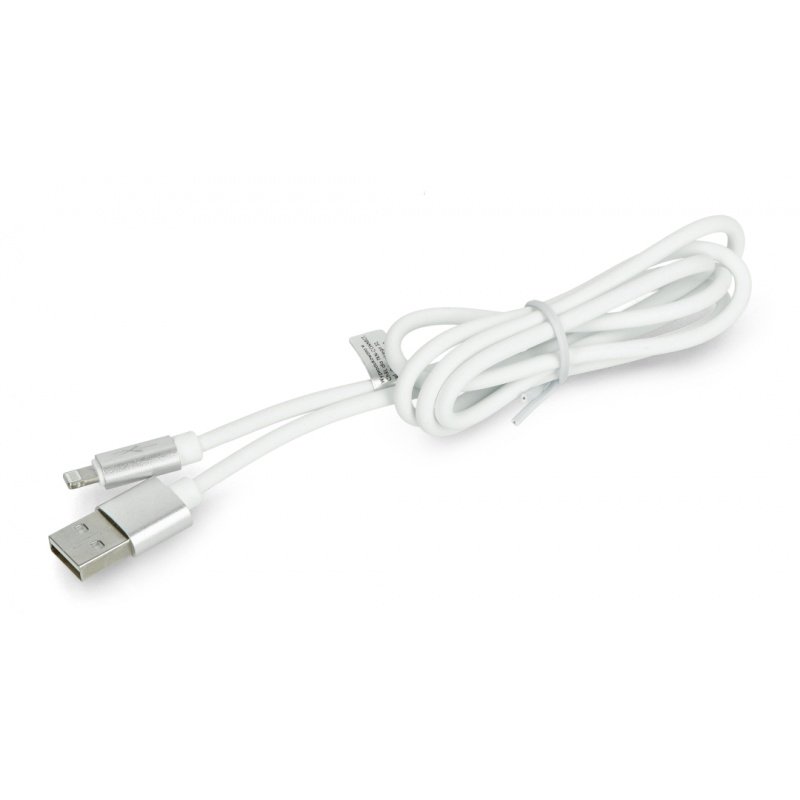 Silicone USB A - Lightning cable for iPhone / iPad / iPod - 1.5m white