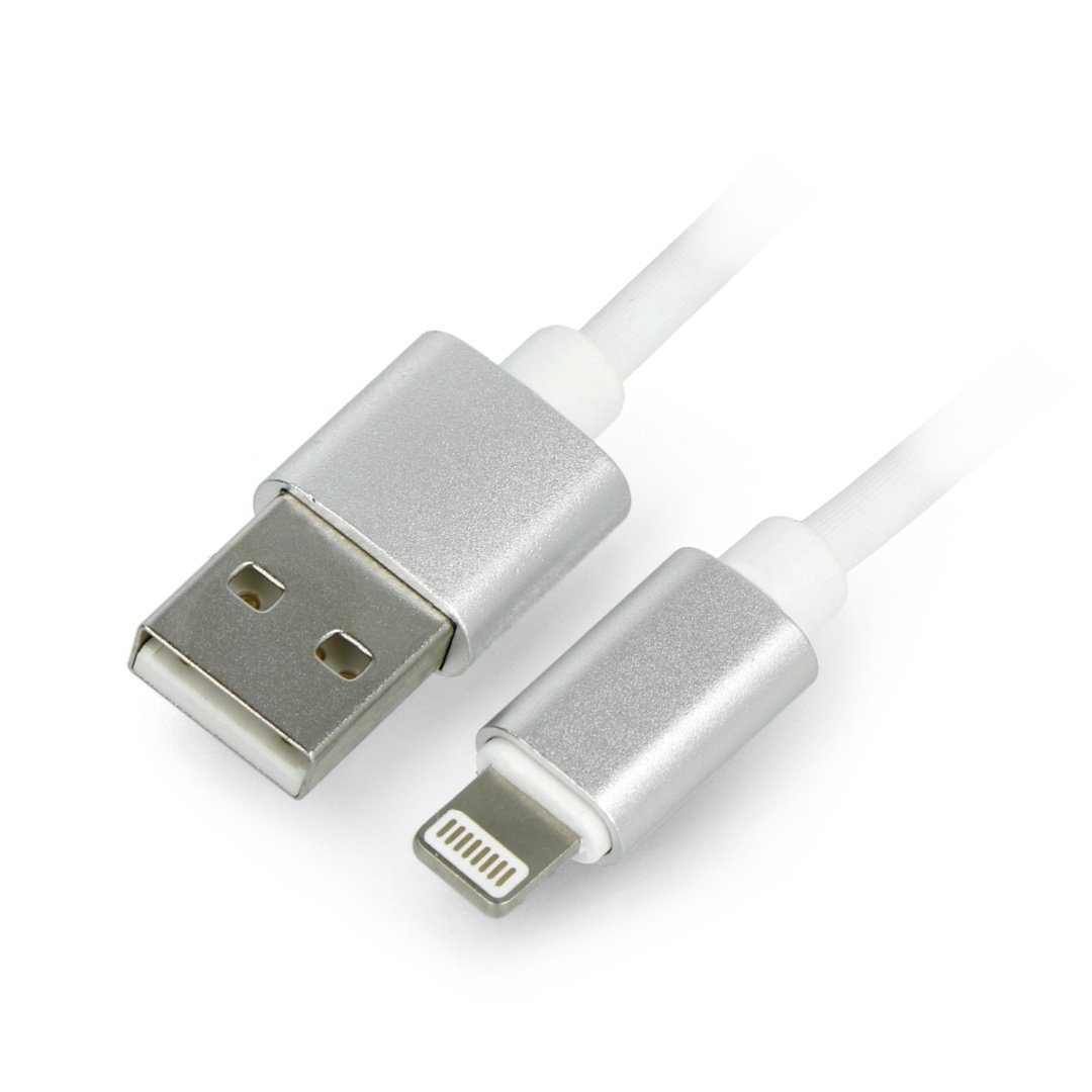 Silicone USB A - Lightning cable for iPhone / iPad / iPod - 1.5m white