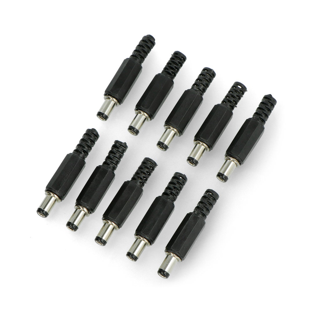 DC plug 5,5/2,5mm for cable - 10pcs.