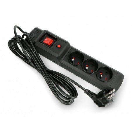 Power strip with protection Armac Multi M3 black - 3 sockets - Power strip with protection Armac Multi M3 black - 3 sockets -