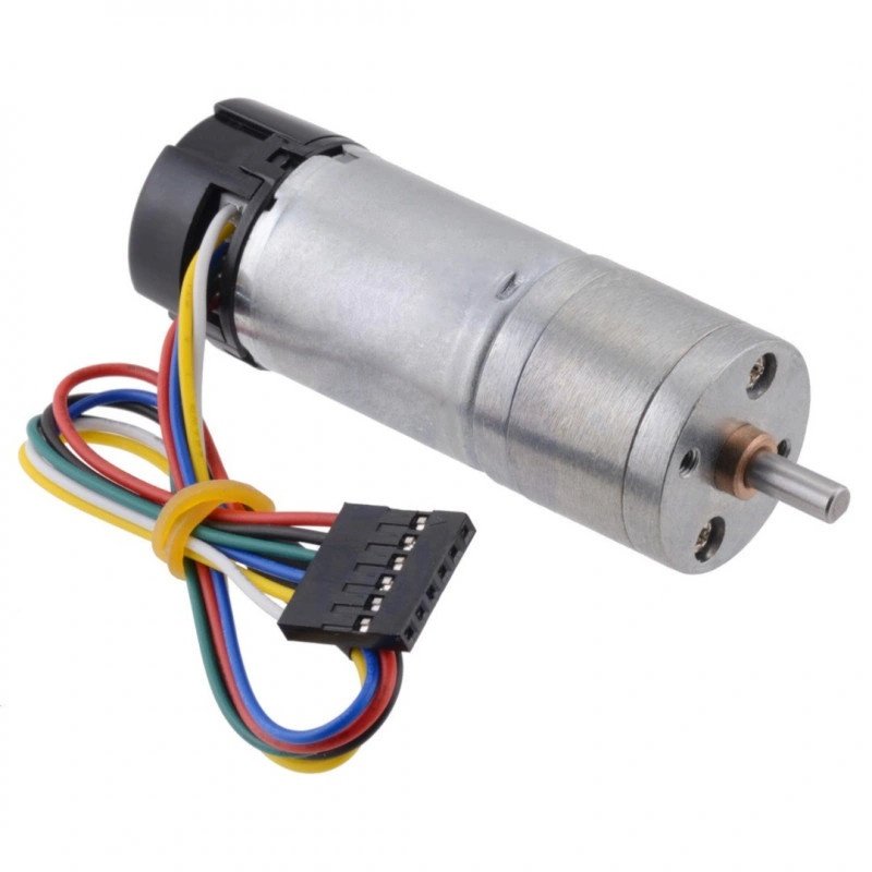 DC Motor 25Dx48L HP with 4.4:1 Gear 6V 2200RPM + encoder CPR 48