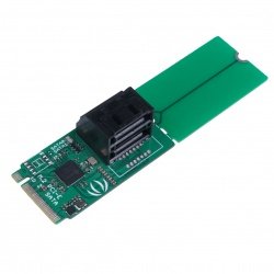 PCIe 3.0x2 M.2 NGFF Key B to SATA 3.0 6Gb / s converter - 2 ports -...