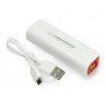 Mobile battery PowerBank Esperanza Joule EMP103WR 2200mAh - white and red - zdjęcie 2