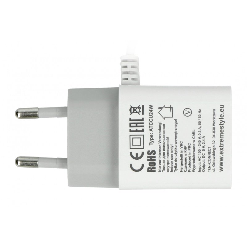 Power Supply eXtreme Ampere ATCCU24W USB Type C + USB 2,4A