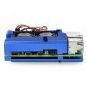 Case justPi for Raspberry Pi 4B - aluminum with two fans - blue - zdjęcie 3
