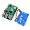 Case justPi for Raspberry Pi 4B - aluminum with two fans - blue - zdjęcie 4