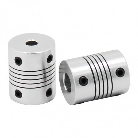 Flexible coupling aluminum 5x8mm Flexible coupling aluminum 5x8mm