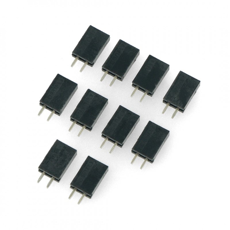 Straight 1x2pin socket with 2,54mm pitch - vertical - 10 pcs.