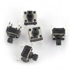 Tact Switch 6x6mm/7mm THT - 5pcs