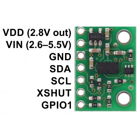 VL53L3CX time-of-flight - distance and ambient light sensor I2C