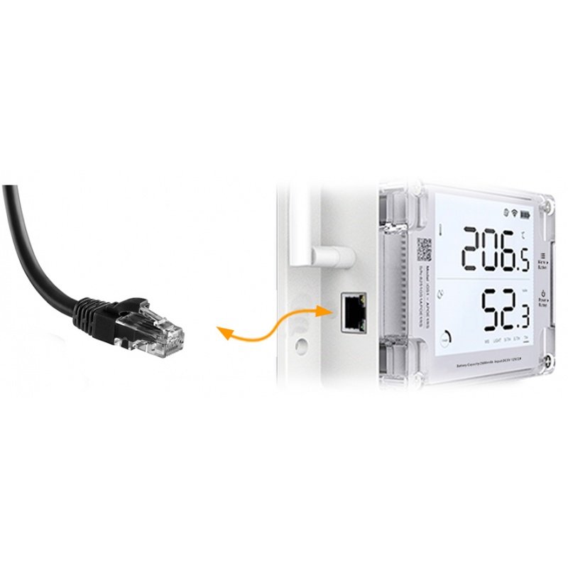 WiFi temperature and humidity recorder with Ethernet interface