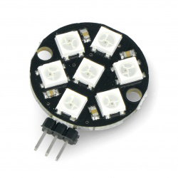 Ring LED RGB 7 x WS2812 5050 - soldered connectors