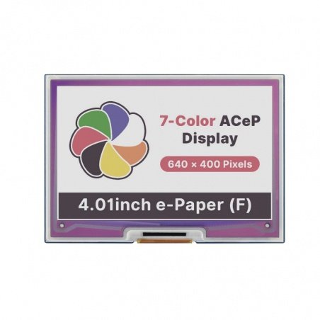 4.01inch ACeP 7-Color E-Paper E-Ink Display HAT for Raspberry
