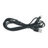 Kabel USB 3w1 microUSB, USB typu C, Lightning 100 cm - zdjęcie 3