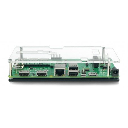 Case for Raspberry Pi CM4IO - black-transparent opened Case for Raspberry Pi CM4IO - black-transparent opened