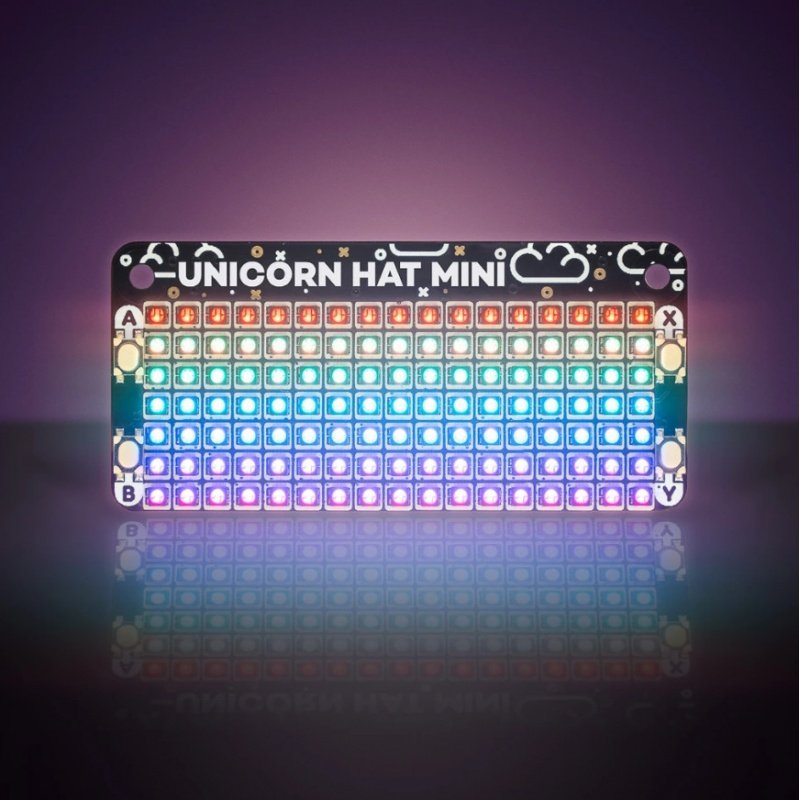 Unicorn HAT Mini - LED RGB matrix - for Raspberry Pi - Pimoroni