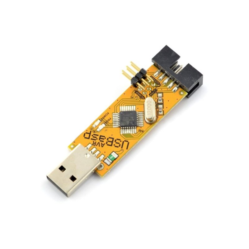 Programmer AVR compatible with USBasp ISP + IDC tape - orange