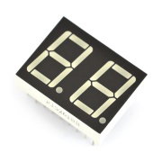 Seven-segment display x2 - 14mm green - common