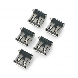 USB type A - female THT -...