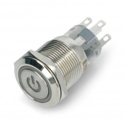 ON-OFF switch monostable - flat - blue - 12V