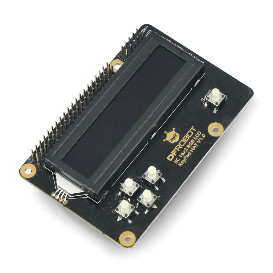 16x2 RGB LCD display I2C KeyPad for Raspberry Pi 3B+/4B - DFRobot DFR0514  Botland - Robotic Shop